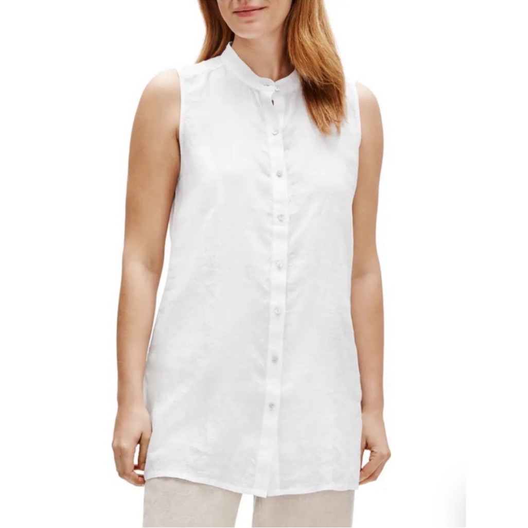 Eileen Fisher Organic Linen Tunic Top